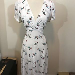 Loco Lindo cowgirl novelty print rayon dress